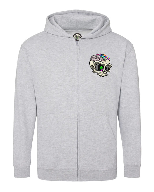 Kids ADHD Mental Health Awareness Full Zip Hoodie By Unsubtle Skulls