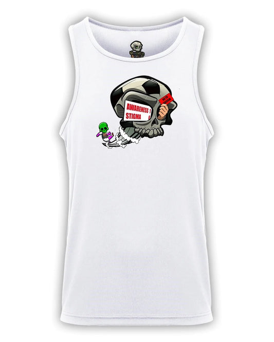 White Football Anti Racism Awareness Vest By Unsubtle Skulls