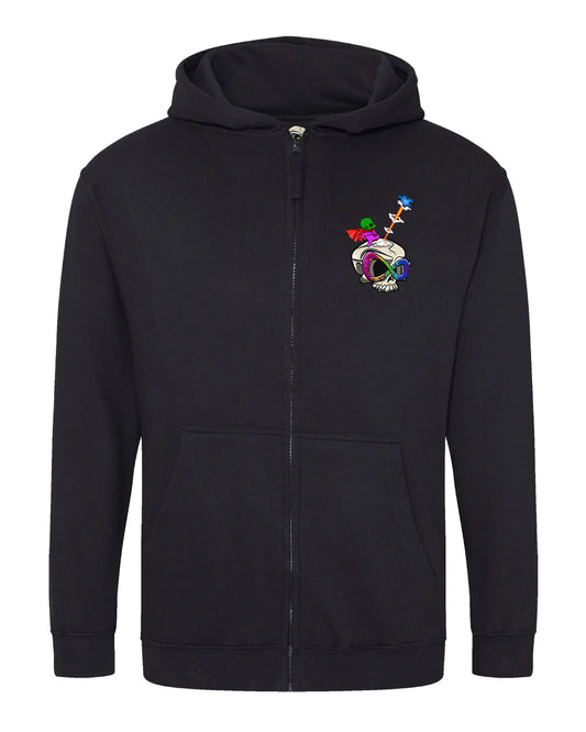 Kids Autism Mental Health Awareness Full Zip Hoodie By Unsubtle Skulls