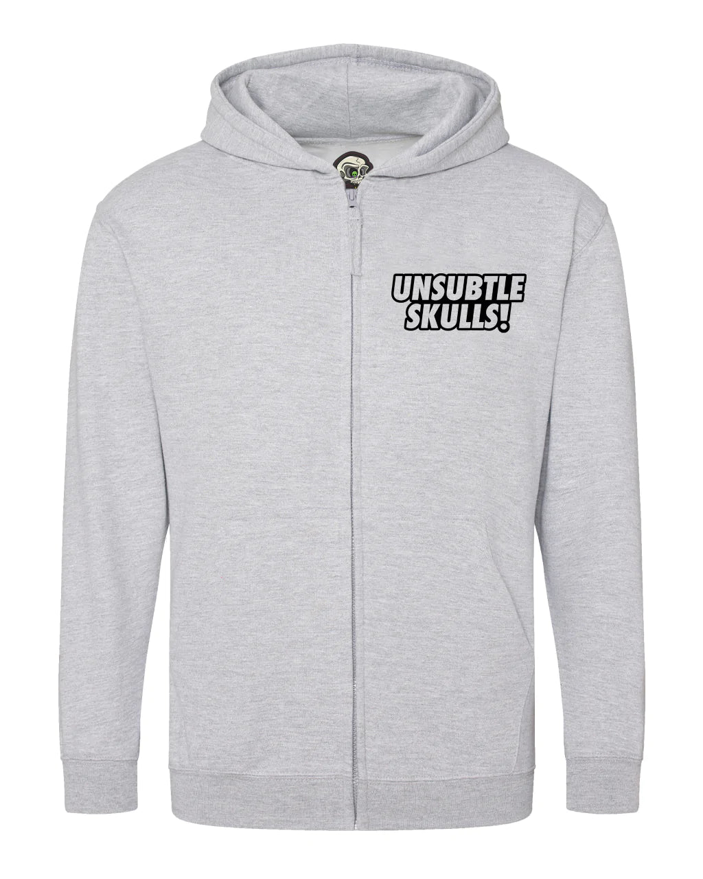 Black Logo Mental Health Awareness Full Zip Hoodie By Unsubtle Skulls