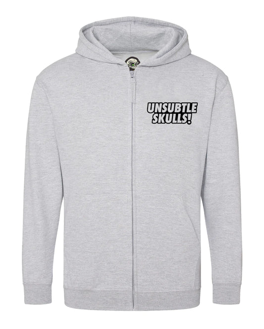 Black Logo Mental Health Awareness Full Zip Hoodie By Unsubtle Skulls