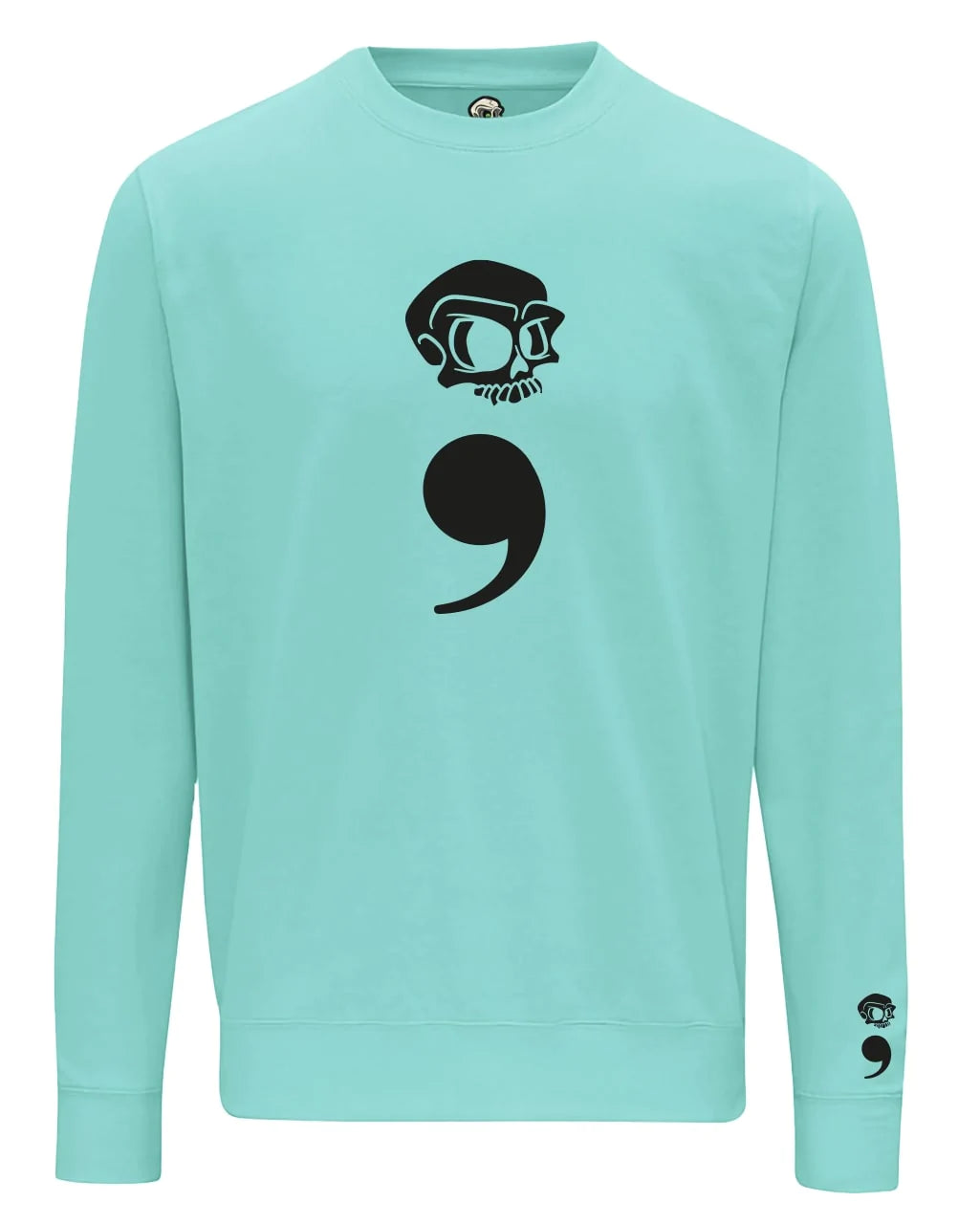 Semi Colon Mental Health Awareness Sweater By Unsubtle Skulls