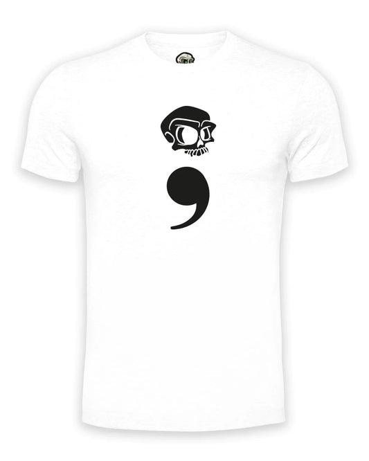Semi Colon Mental Health Awareness T-Shirt By Unsubtle Skulls