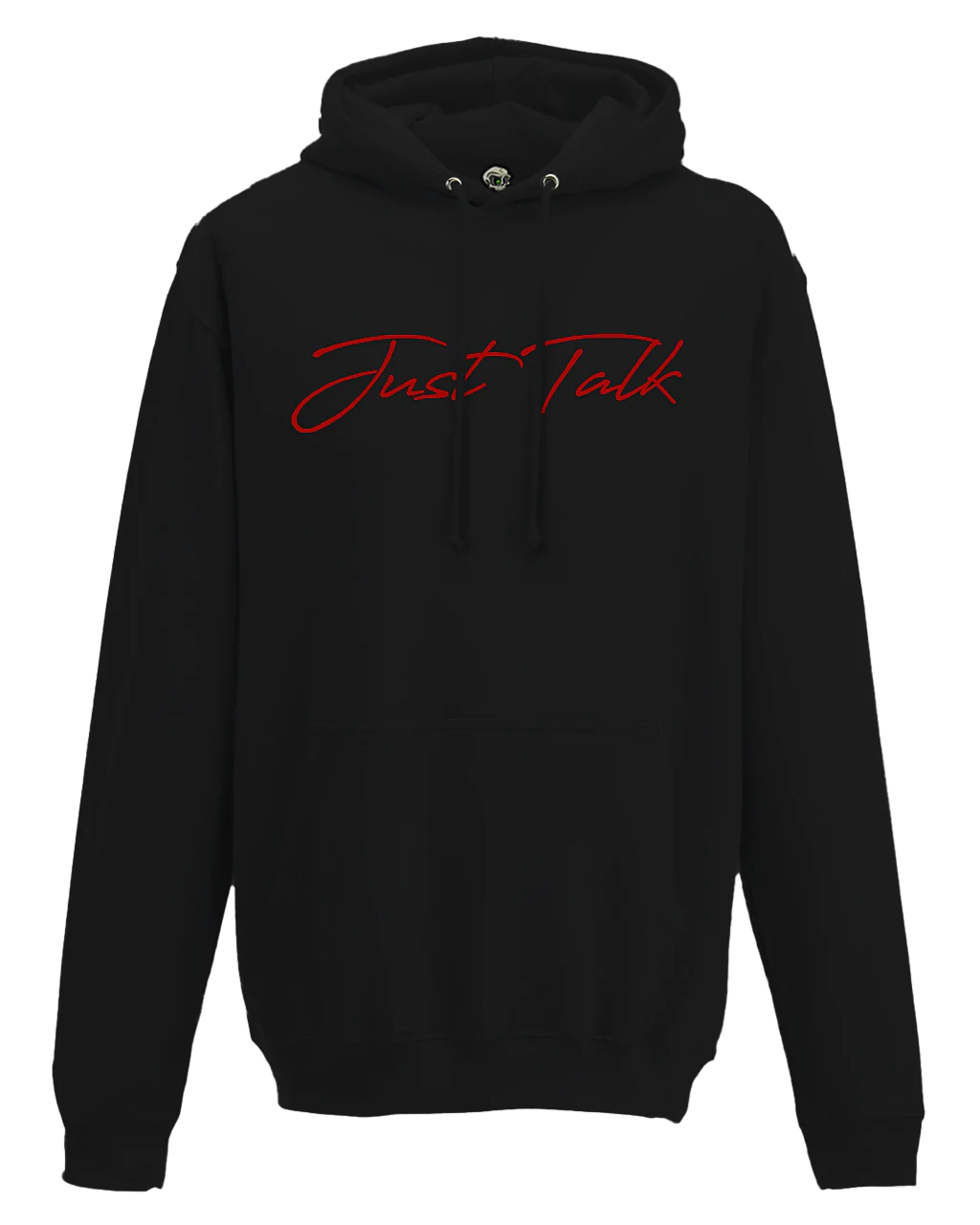 Just Talk Red Script Mental Health Awareness Hoodie By Unsubtle Skulls