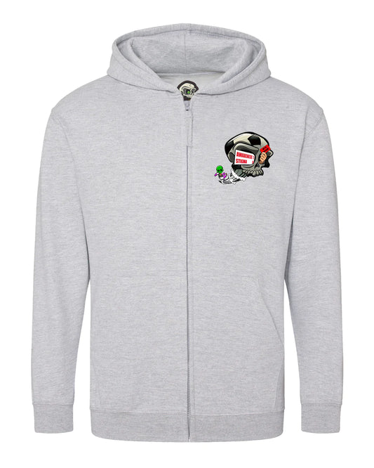 Kids Football Mental Health Awareness Full Zip Hood By Unsubtle Skulls