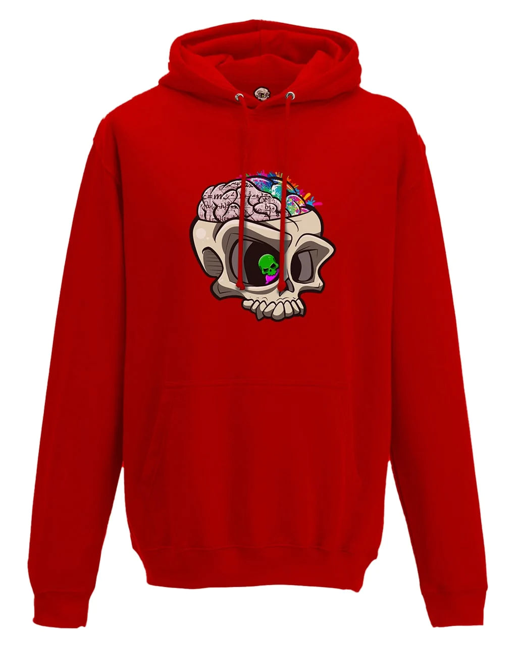 Red ADHD Mental Health Awareness Hoodie By Unsubtle Skulls