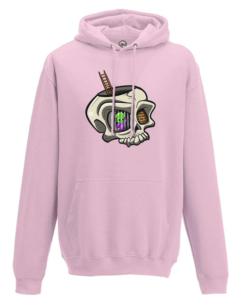 Pink Anxiety Mental Health Awareness Hoodie By Unsubtle Skulls
