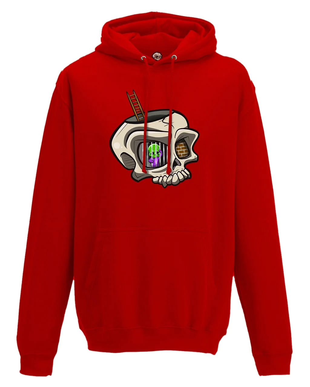 Red Anxiety Mental Health Awareness Hoodie By Unsubtle Skulls