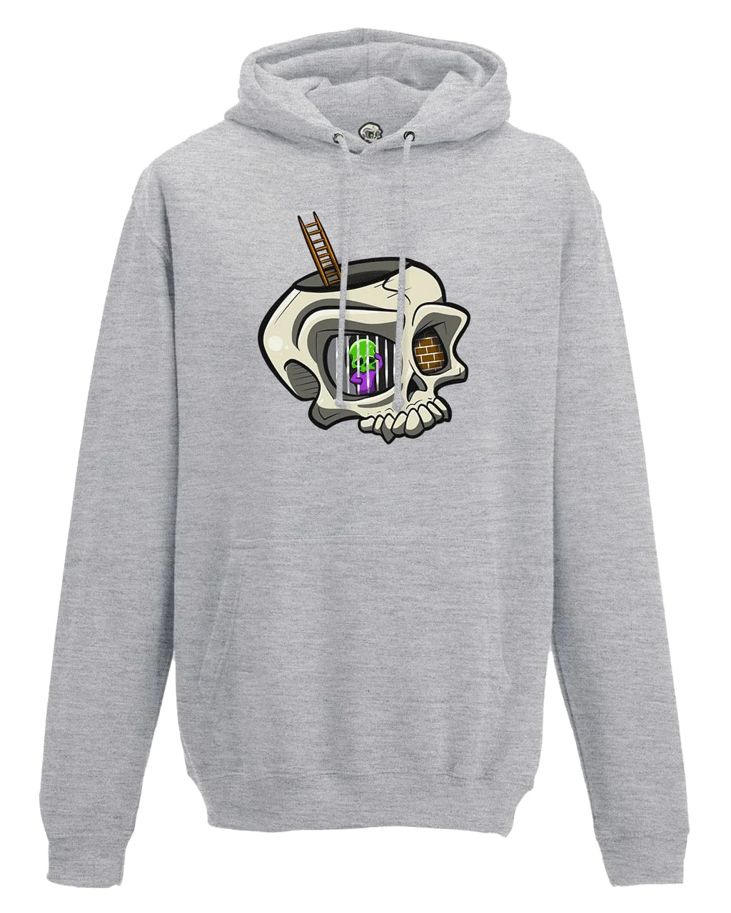 Heather Grey Anxiety Mental Health Awareness Hoodie By Unsubtle Skulls