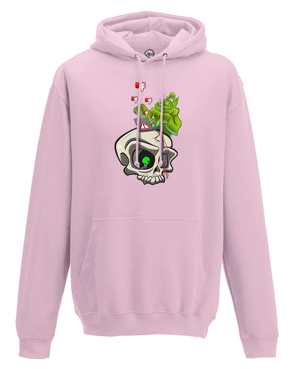 Pink Internet Troll Cyberbullying Awareness Hoodie By Unsubtle Skulls