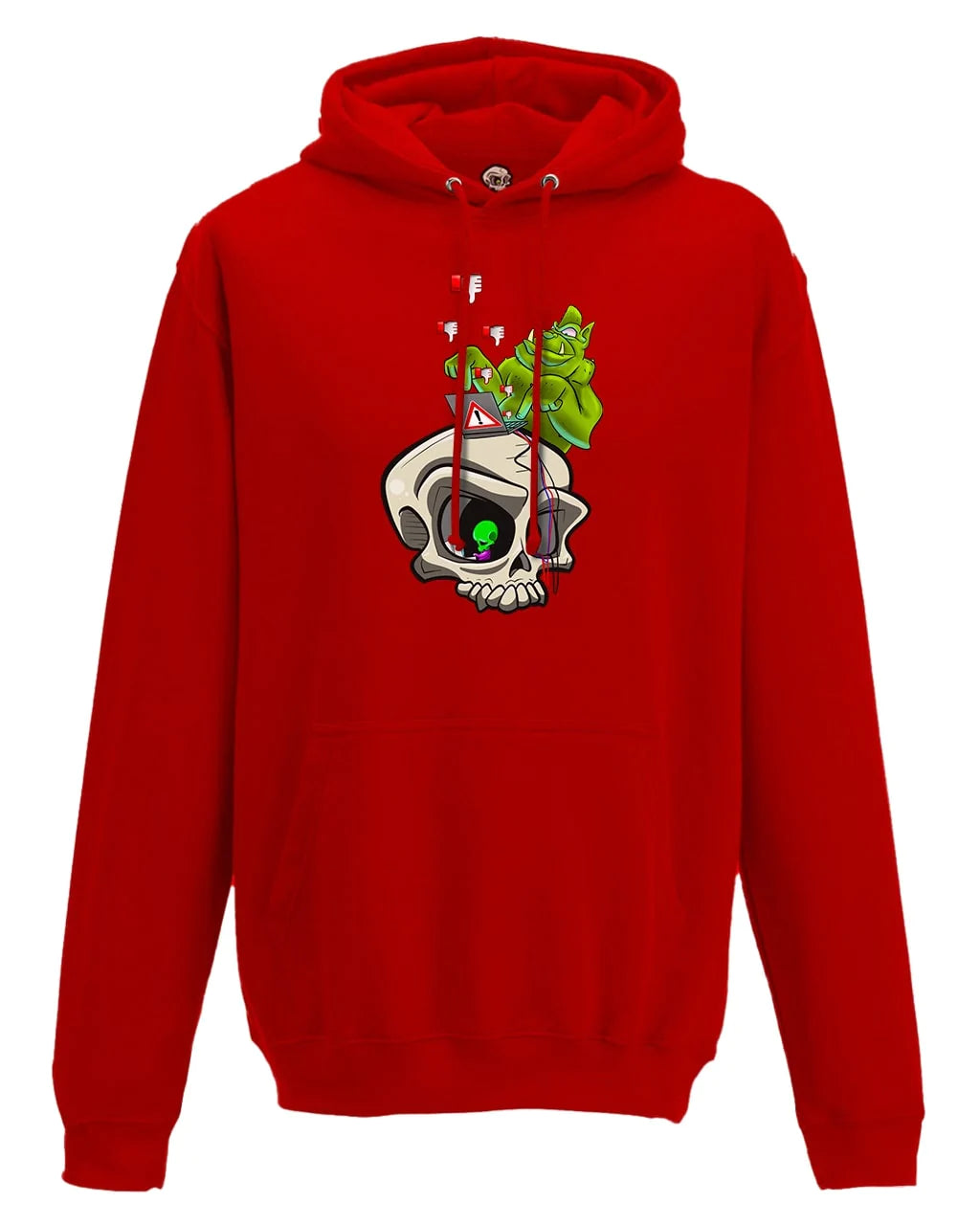 Red Internet Troll Cyberbullying Awareness Hoodie By Unsubtle Skulls