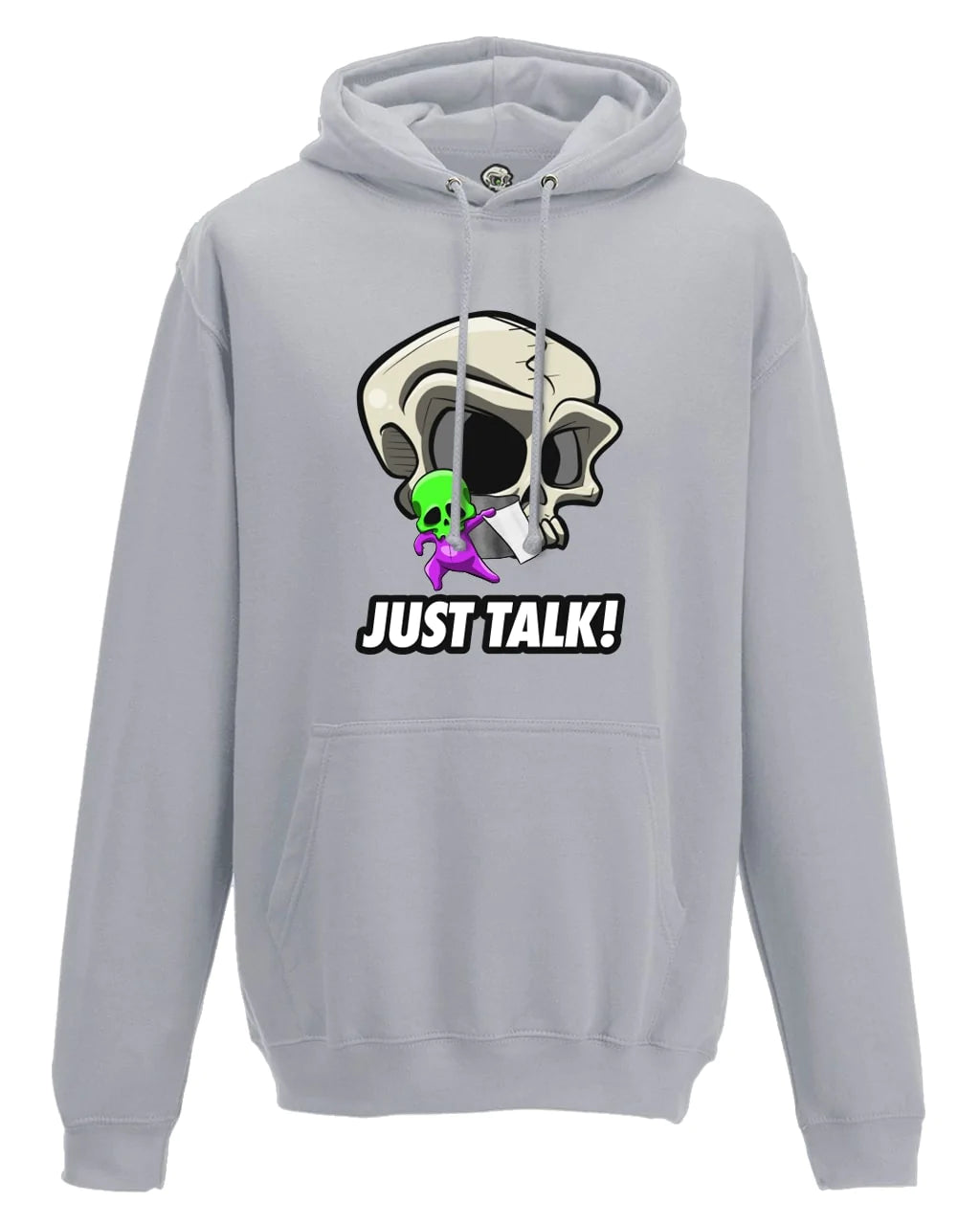 Just Talk Mental Health Awareness Hoodie By Unsubtle Skulls