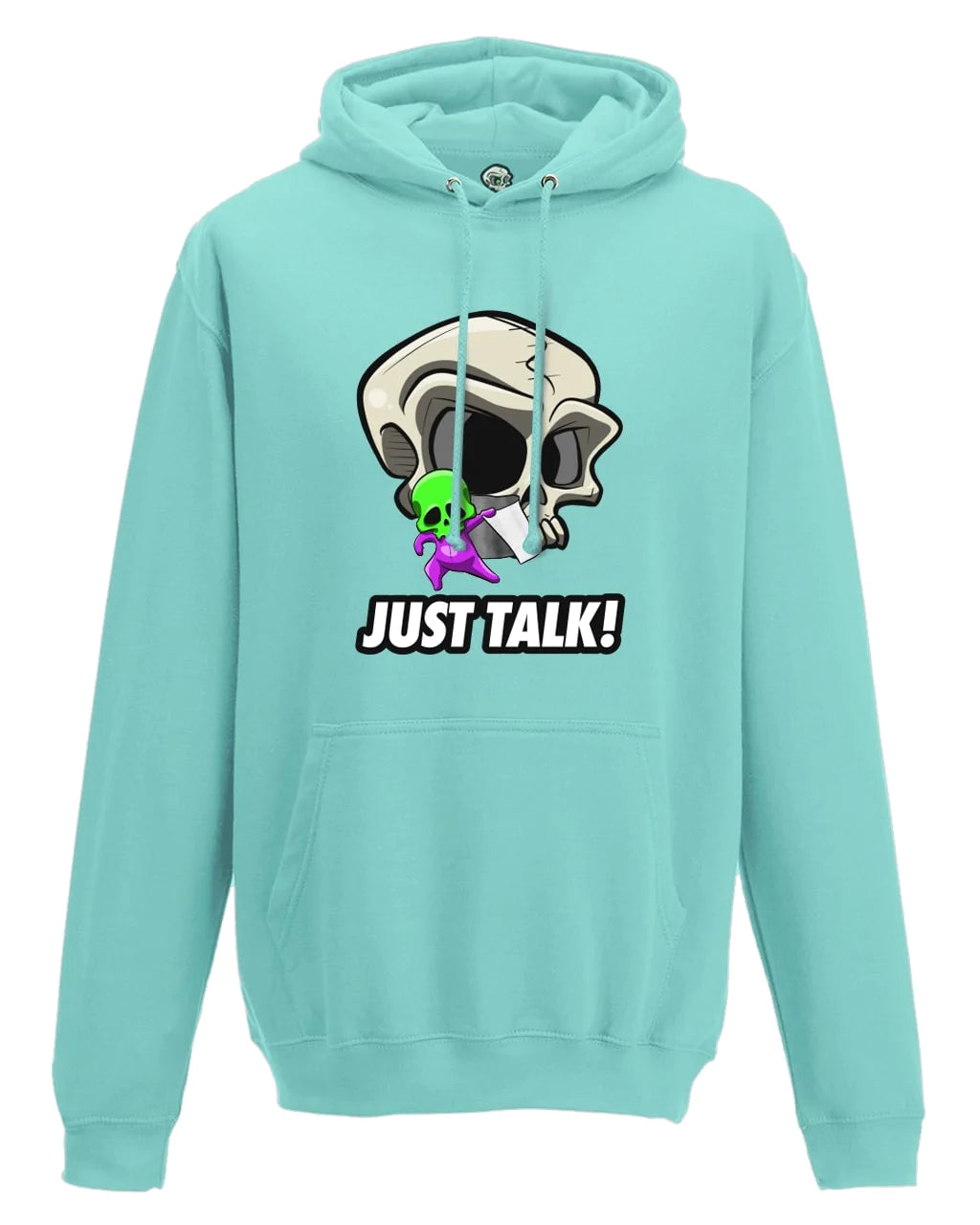 Just Talk Mental Health Awareness Hoodie By Unsubtle Skulls