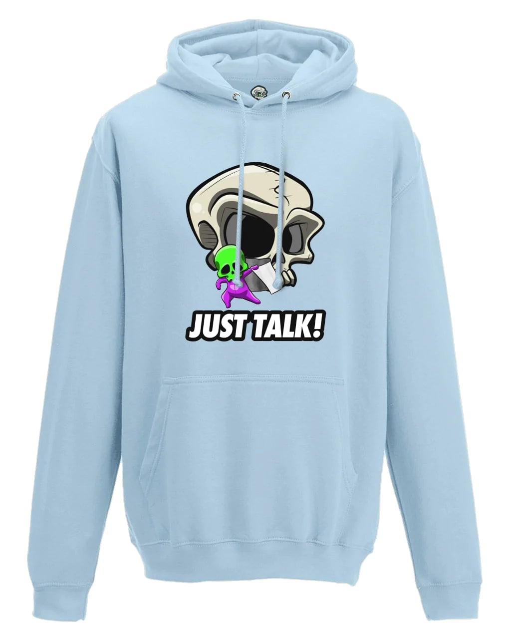 Just Talk Mental Health Awareness Hoodie By Unsubtle Skulls