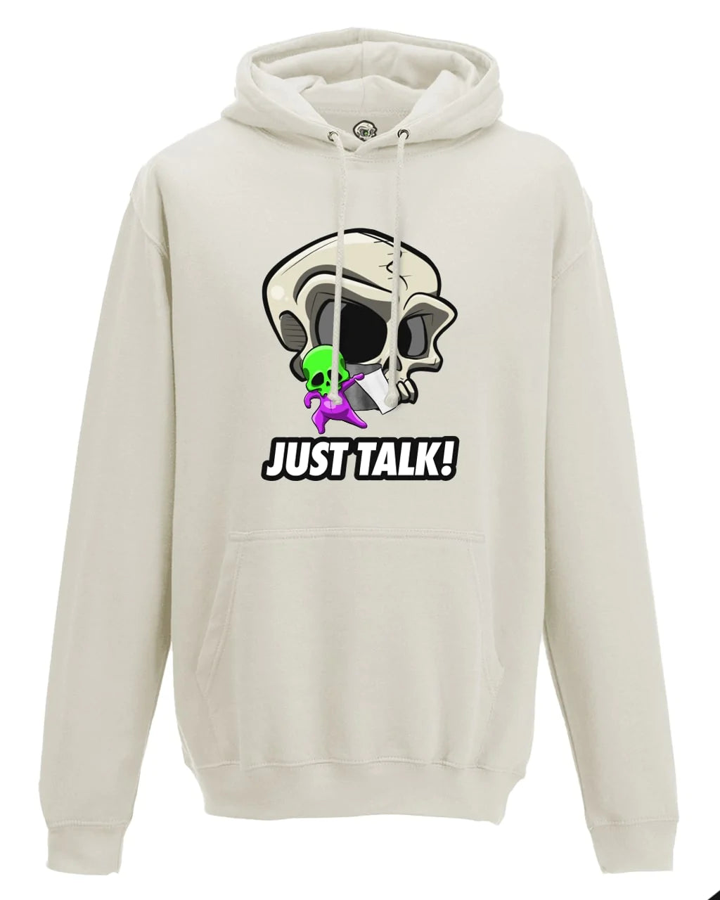 Just Talk Mental Health Awareness Hoodie By Unsubtle Skulls