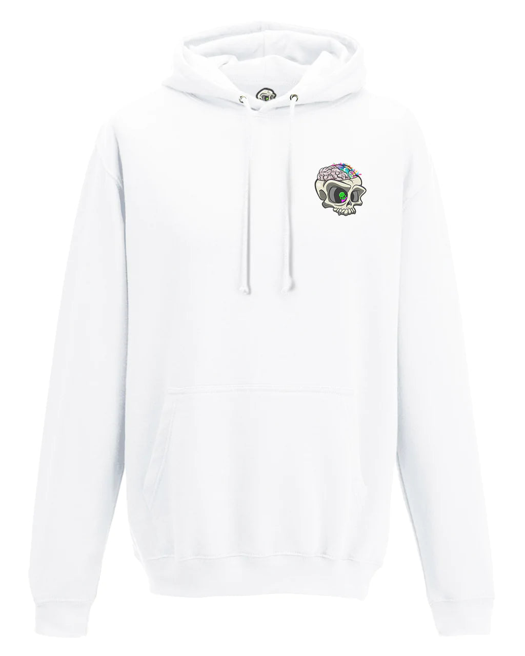 White ADHD Mental Health Awareness Hoodie By Unsubtle Skulls
