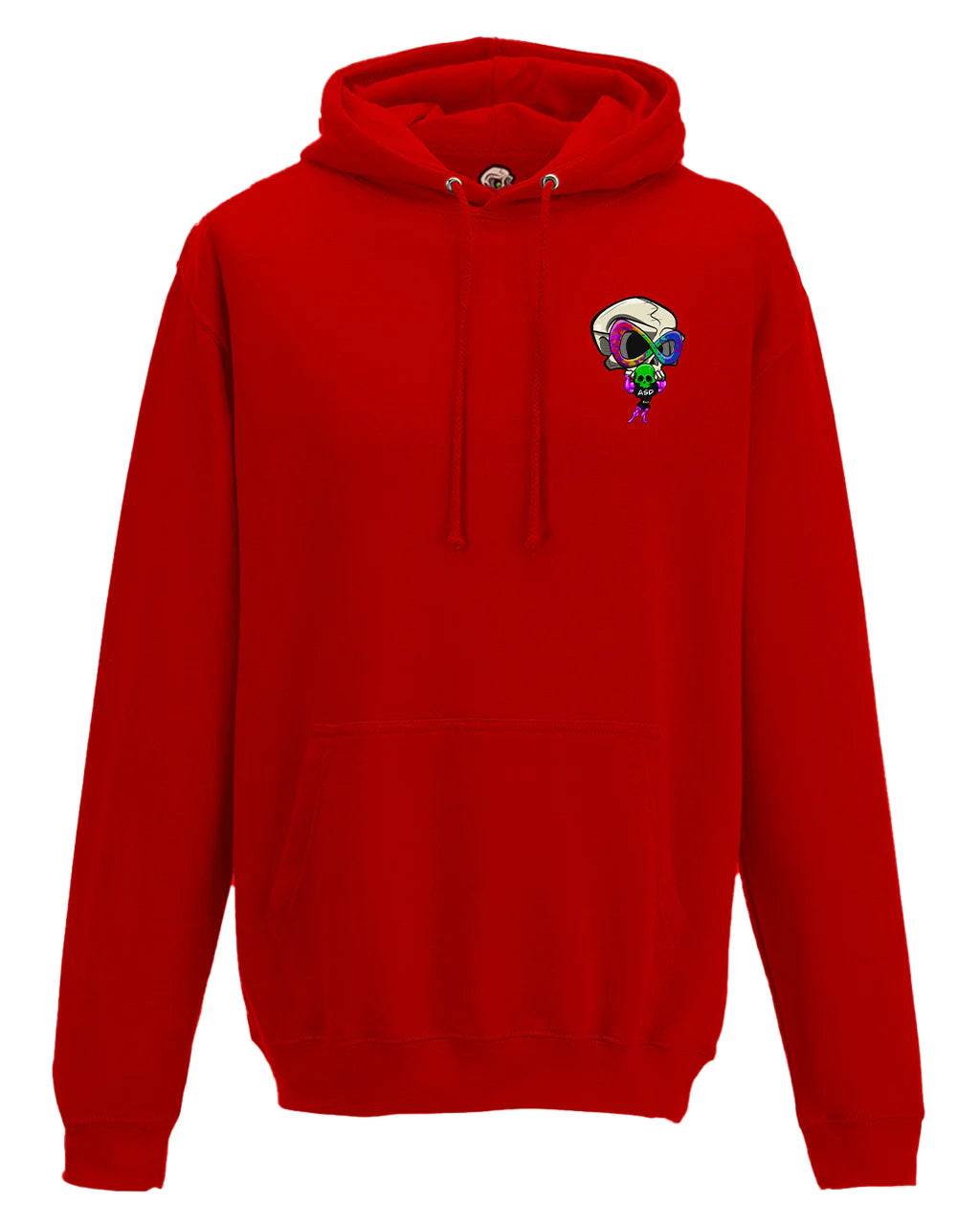 Red ASD Mental Health Awareness Hoodie By Unsubtle Skulls