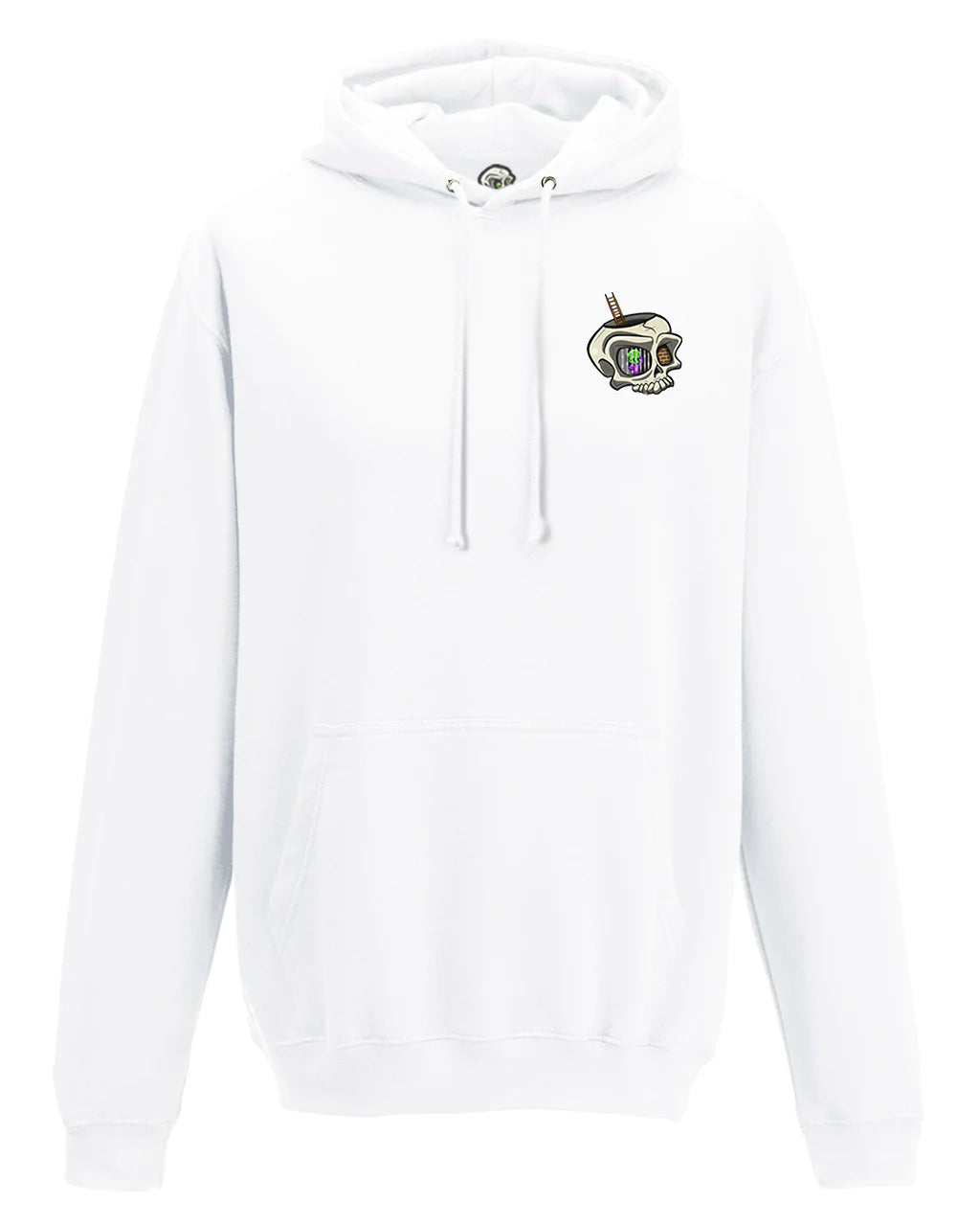 White Anxiety Mental Health Awareness Hoodie By Unsubtle Skulls