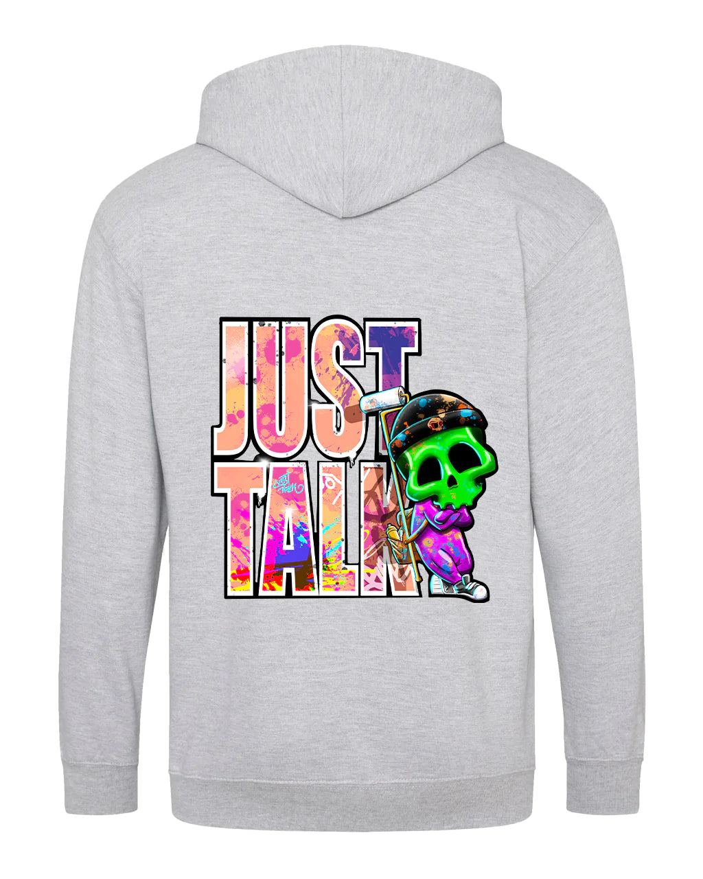 Just Talk Mental Health Awareness Full Zip Hoodie By Unsubtle Skulls