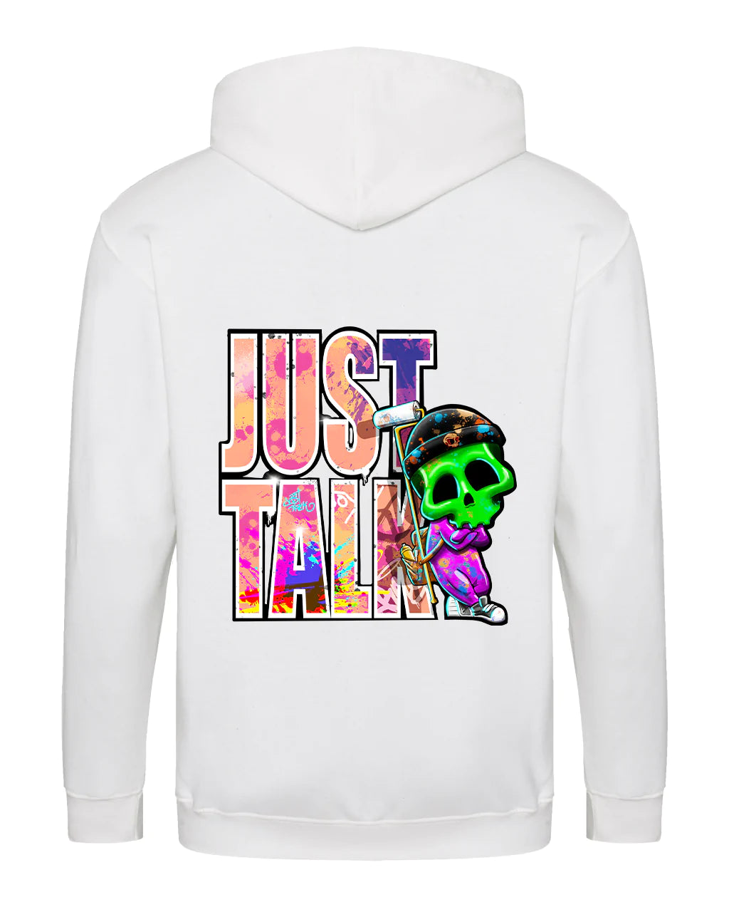 Just Talk Mental Health Awareness Full Zip Hoodie By Unsubtle Skulls