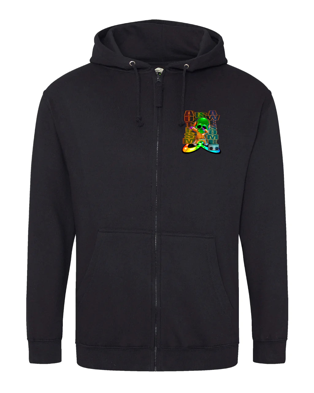 Autism Mental Health Awareness Full Zip Hoodie By Unsubtle Skulls