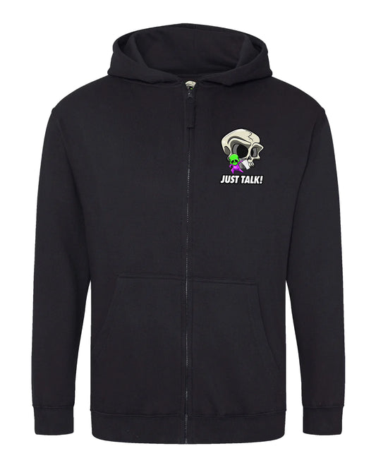 Kids Just Talk Mental Health Awareness Full Zip Hood By Unsubtle Skulls