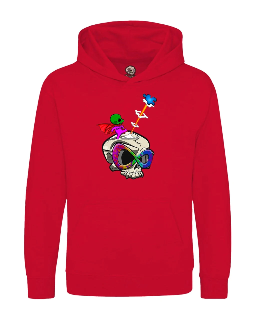 Kids Autism Skull Mental Health Awareness Hoodie By Unsubtle Skulls