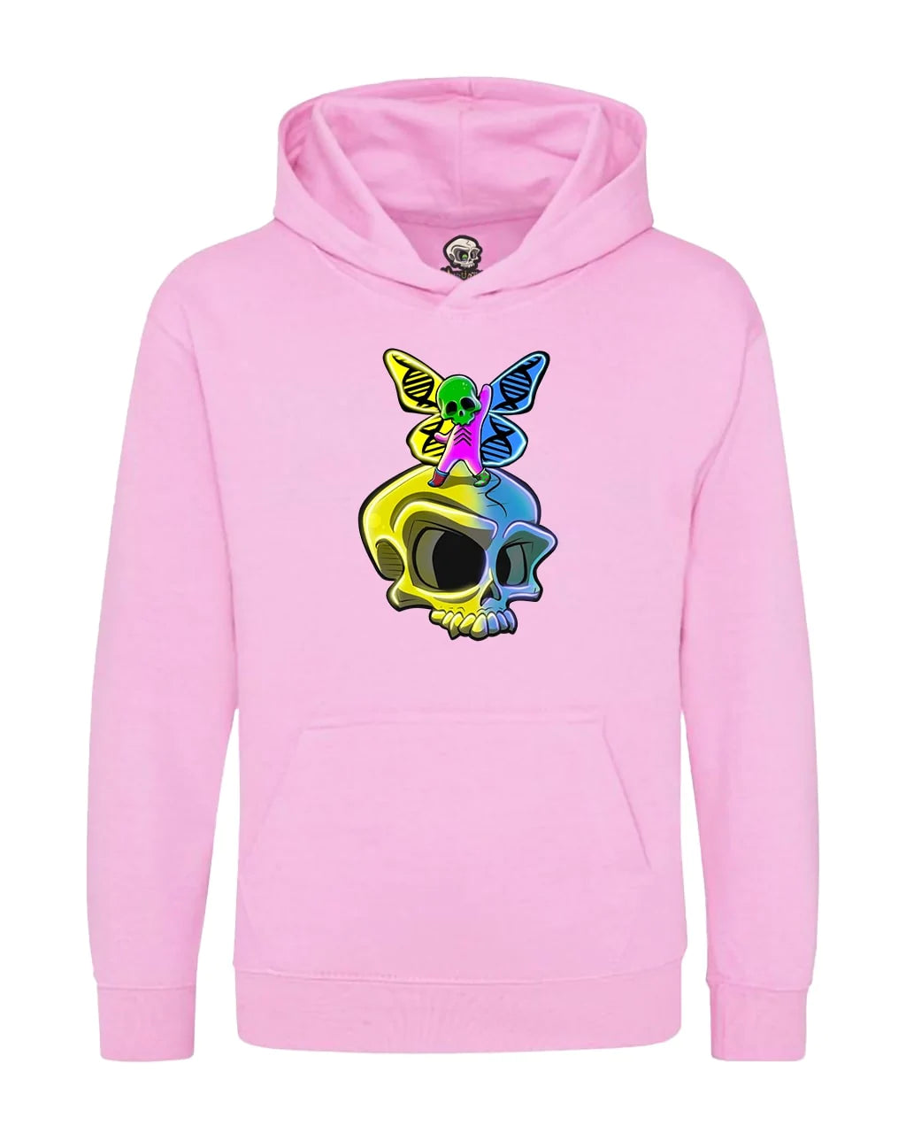 Kids Downsyndrome Skull Mental Health Awareness Hoodie By Unsubtle Skulls