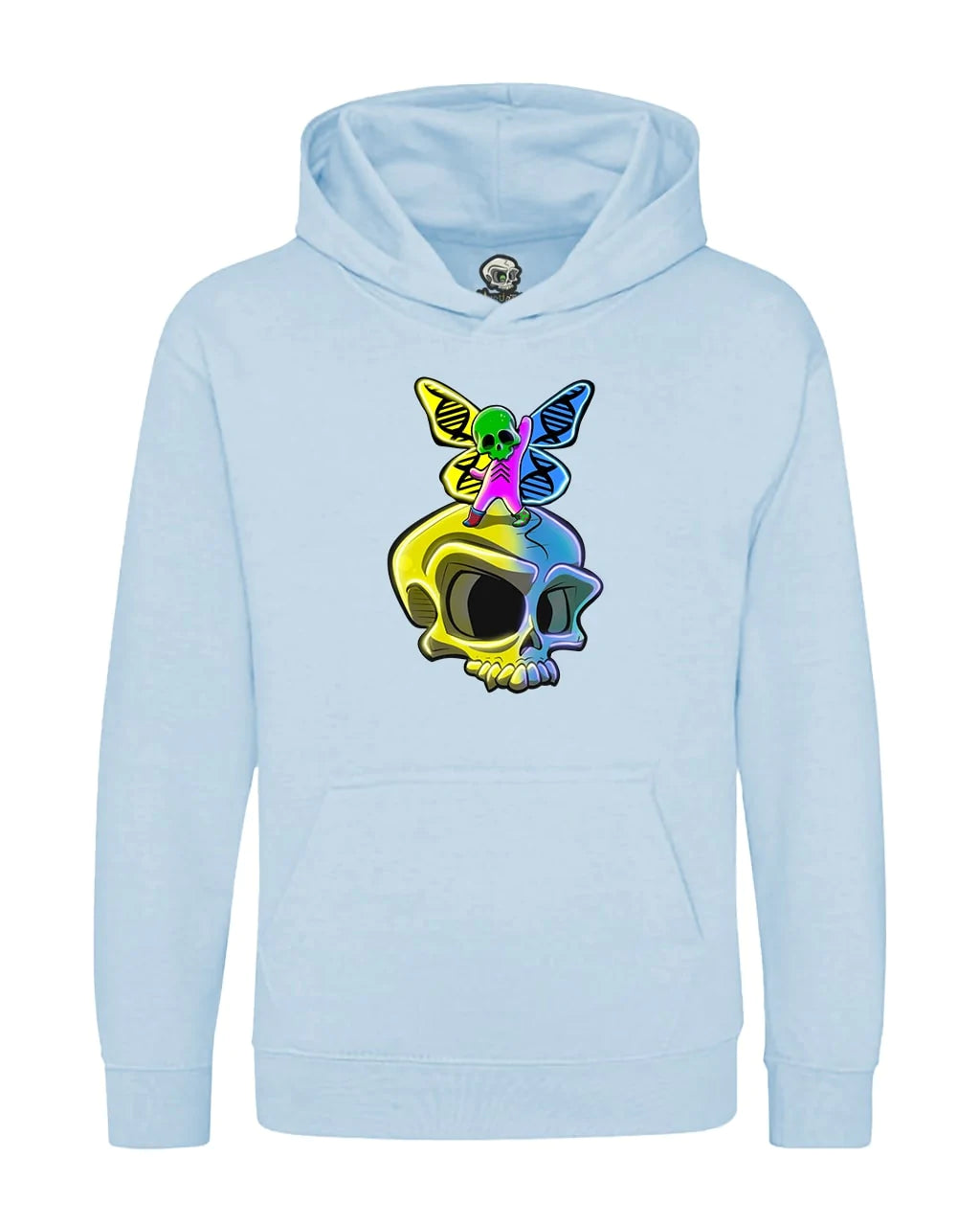 Kids Downsyndrome Skull Mental Health Awareness Hoodie By Unsubtle Skulls