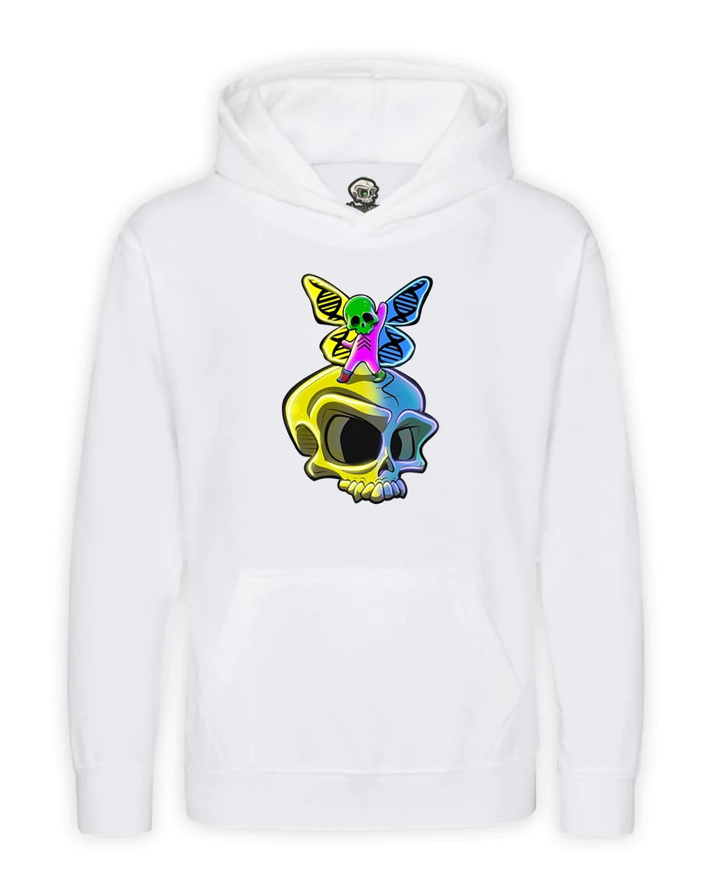 Kids Downsyndrome Skull Mental Health Awareness Hoodie By Unsubtle Skulls