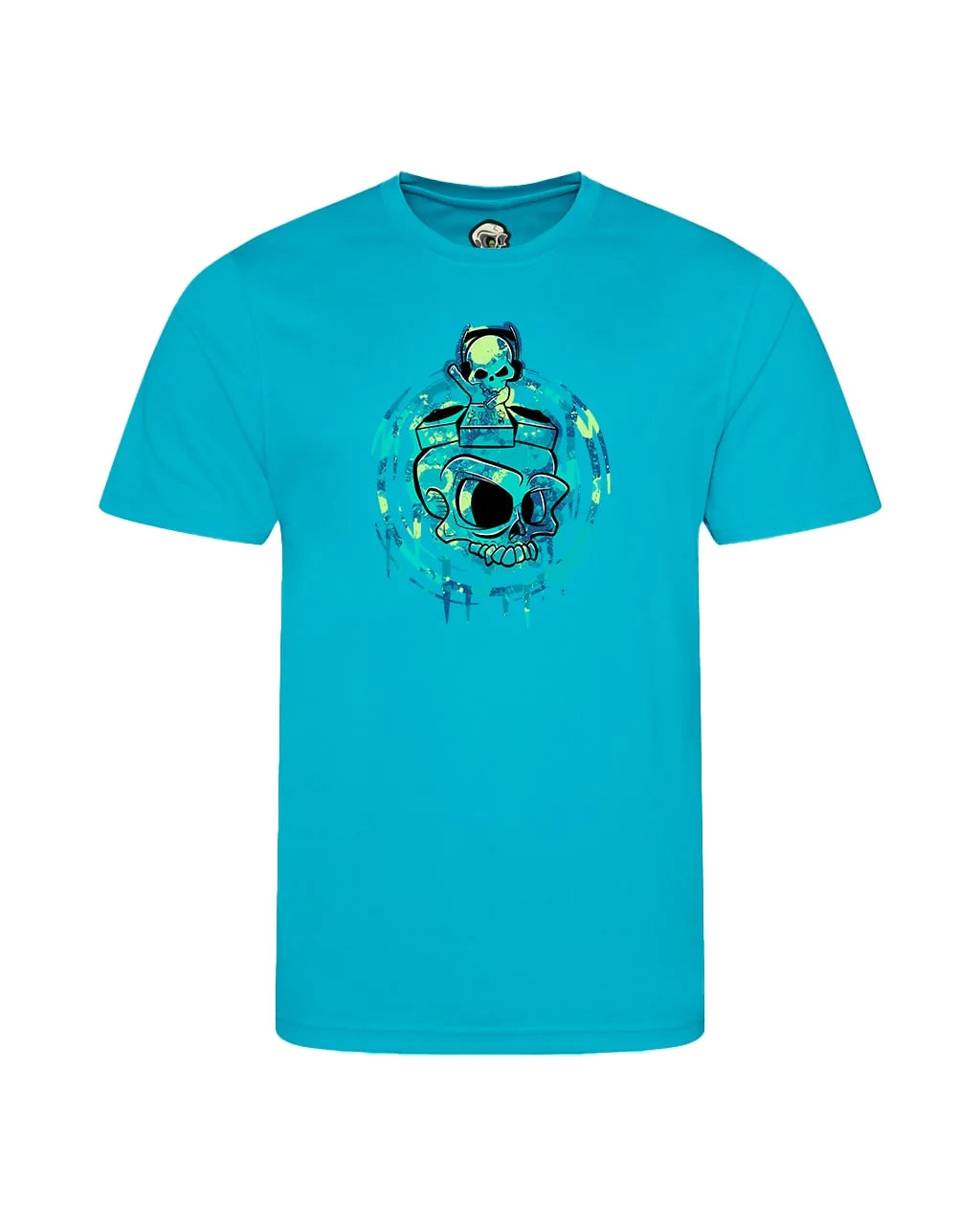 Kids DJ Skull Mental Health Awareness T-Shirt By Unsubtle Skulls