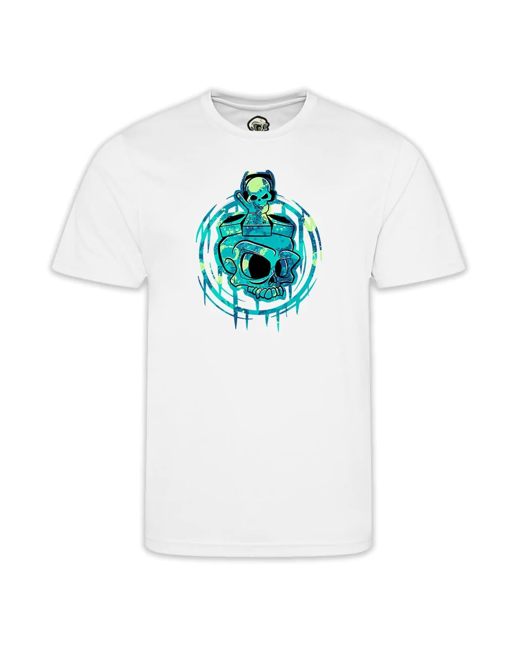 Kids DJ Skull Mental Health Awareness T-Shirt By Unsubtle Skulls