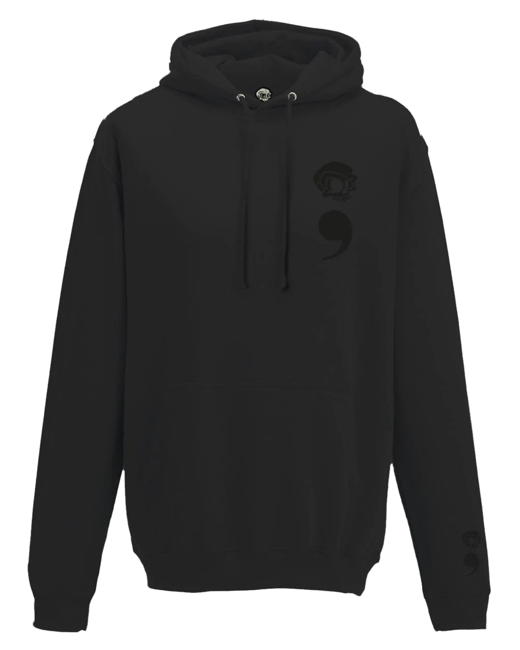 Semi Colon Mental Health Awareness Hoodie By Unsubtle Skulls