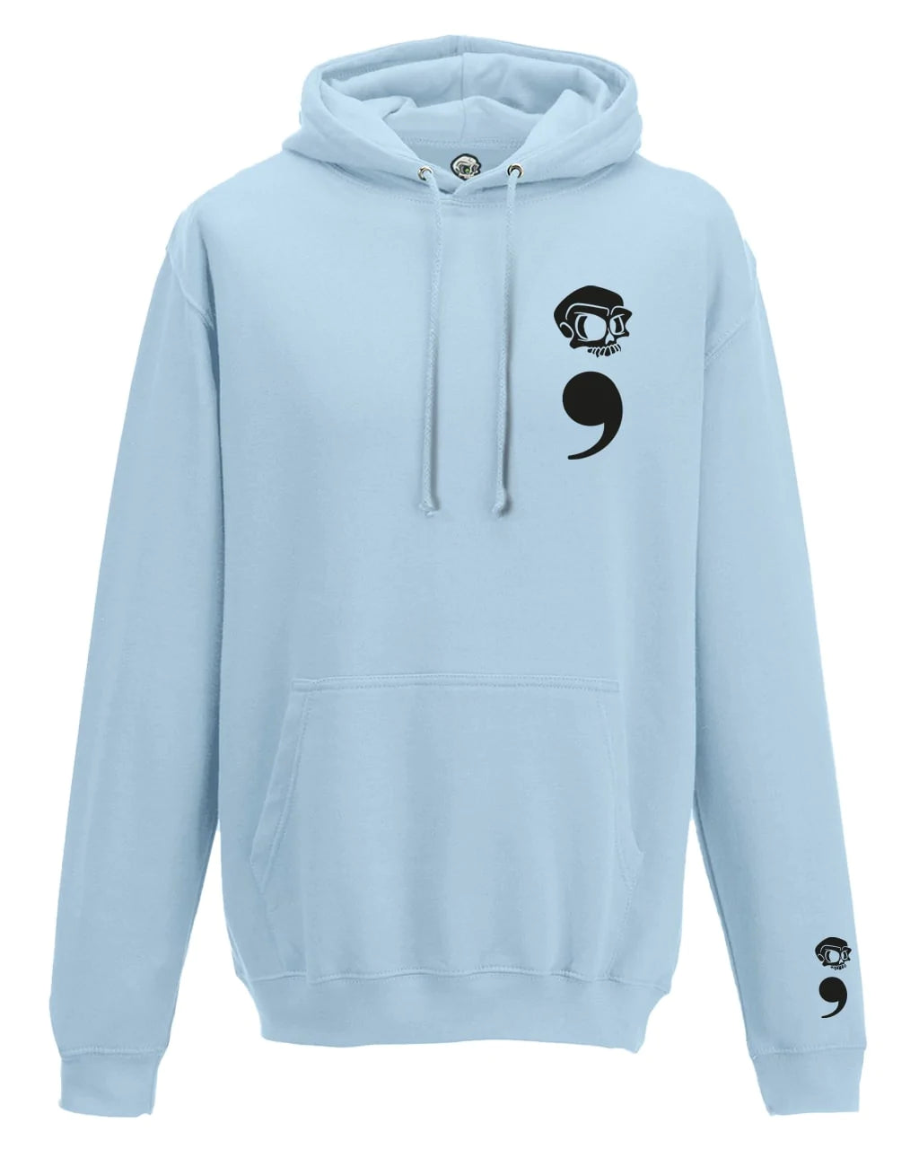 Semi Colon Mental Health Awareness Hoodie By Unsubtle Skulls