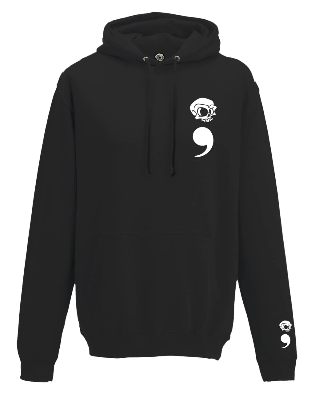 Semi Colon Mental Health Awareness Hoodie By Unsubtle Skulls