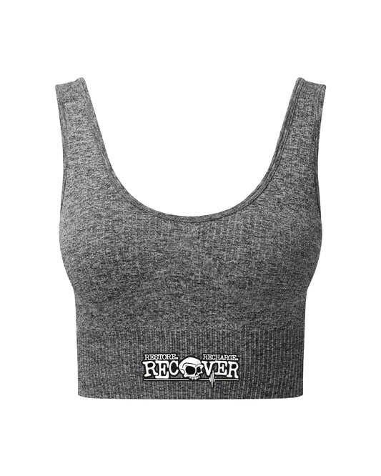 Recovery Mental Health Awareness Sports Bra By Unsubtle Skulls