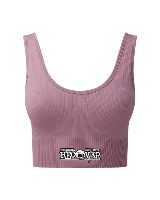 Recovery Mental Health Awareness Sports Bra By Unsubtle Skulls