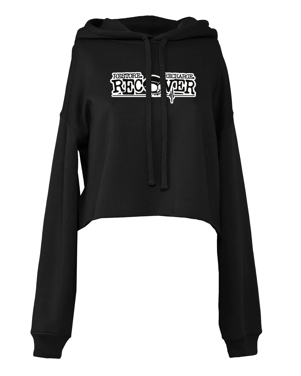 Recovery Mental Health Awareness Cropped Hoodie By Unsubtle Skulls
