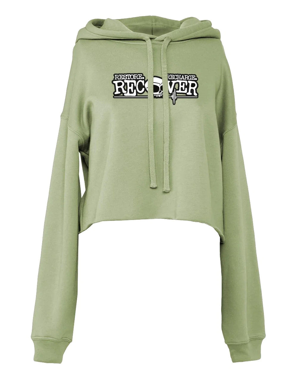 Recovery Mental Health Awareness Cropped Hoodie By Unsubtle Skulls