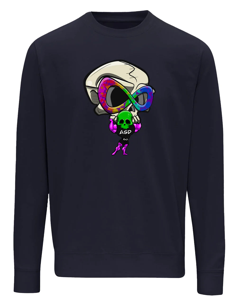 Navy ASD Mental Health Awareness Sweater By Unsubtle Skulls