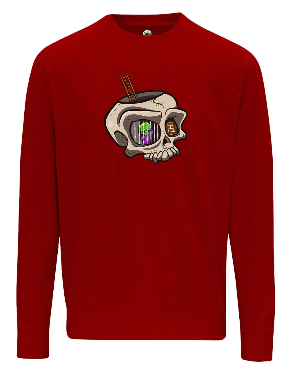 Red Anxiety Mental Health Awareness Sweater By Unsubtle Skulls