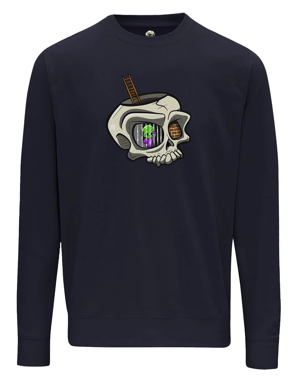 Navy Anxiety Mental Health Awareness Sweater By Unsubtle Skulls