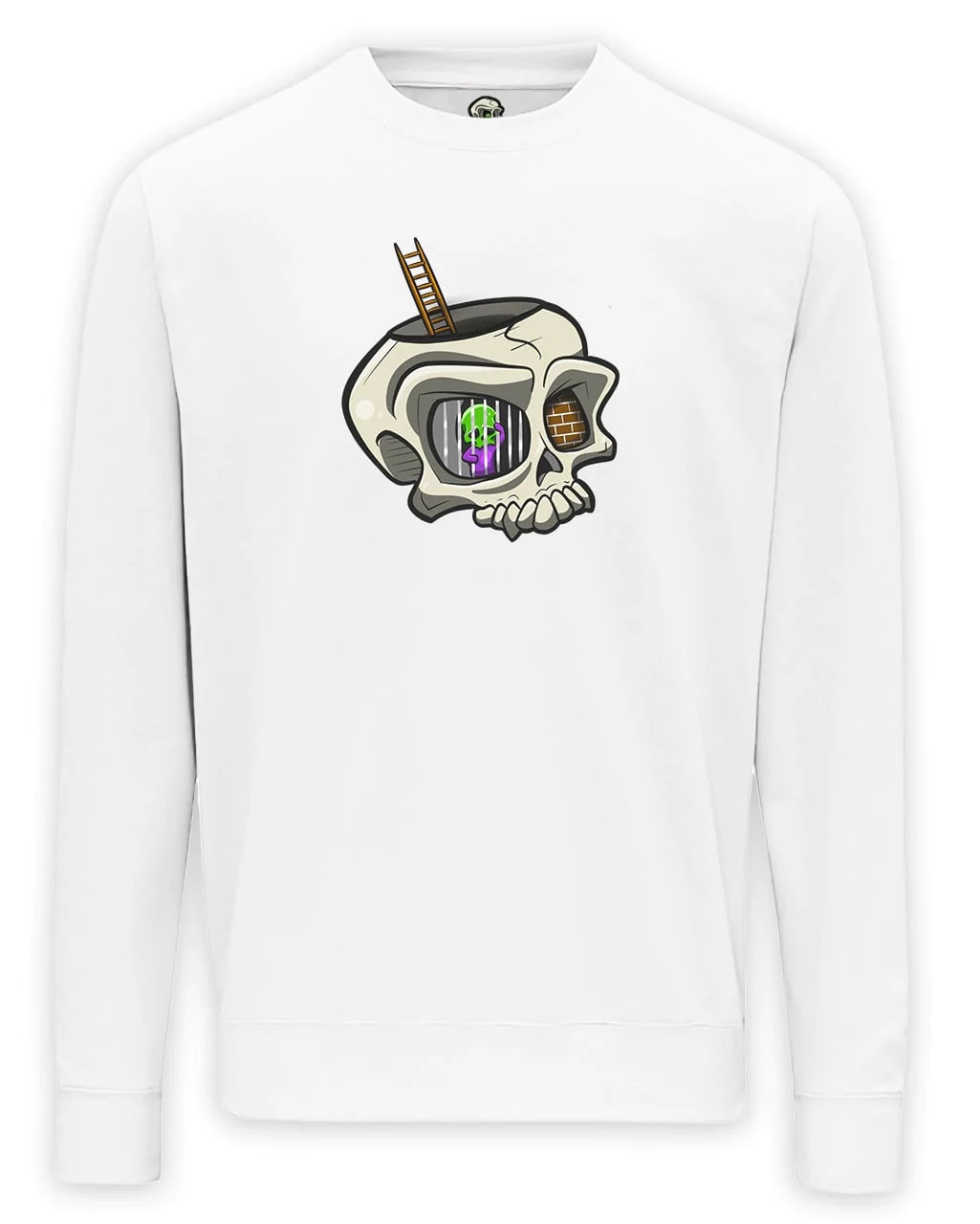 White Anxiety Mental Health Awareness Sweater By Unsubtle Skulls