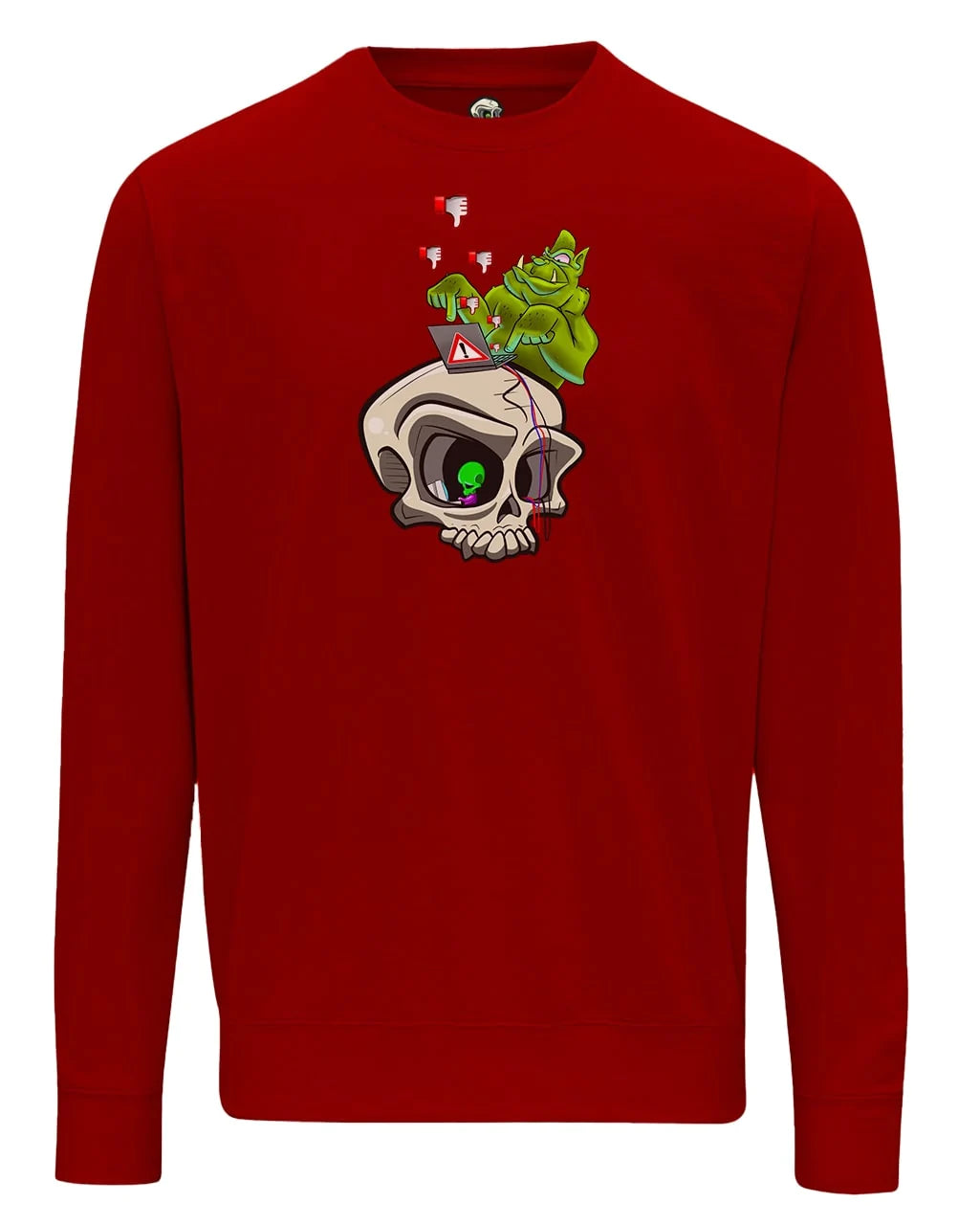 Red Internet Troll Cyberbullying Awareness Sweater By Unsubtle Skulls