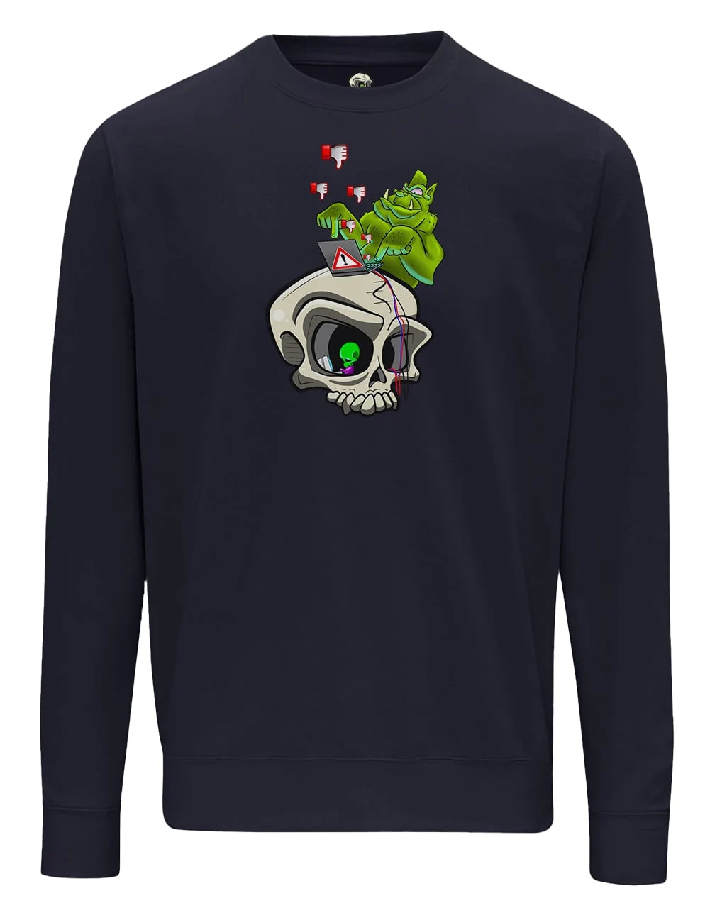 Navy Internet Troll Cyberbullying Awareness Sweater By Unsubtle Skulls