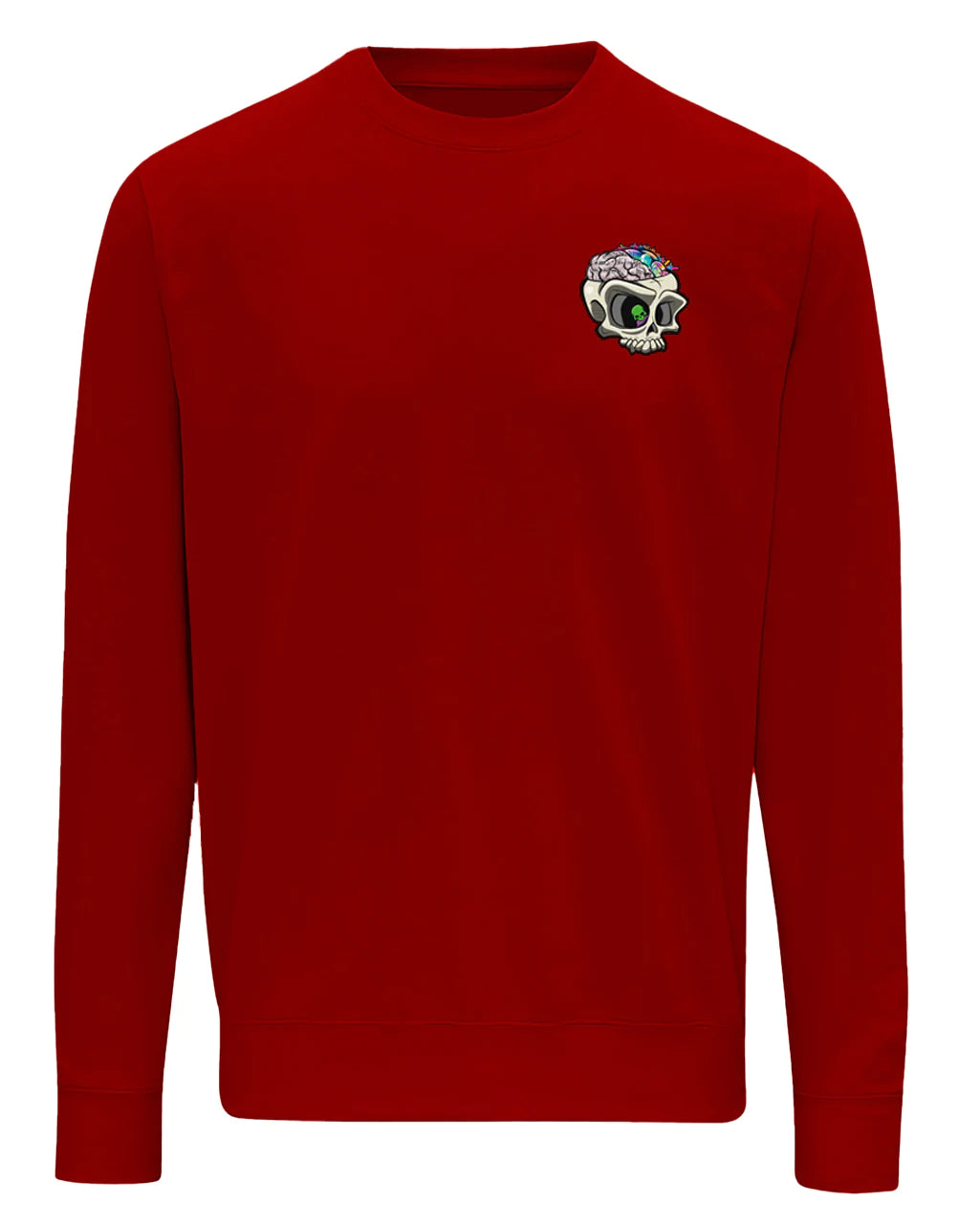 Red ADHD Mental Health Awareness Sweater By Unsubtle Skulls