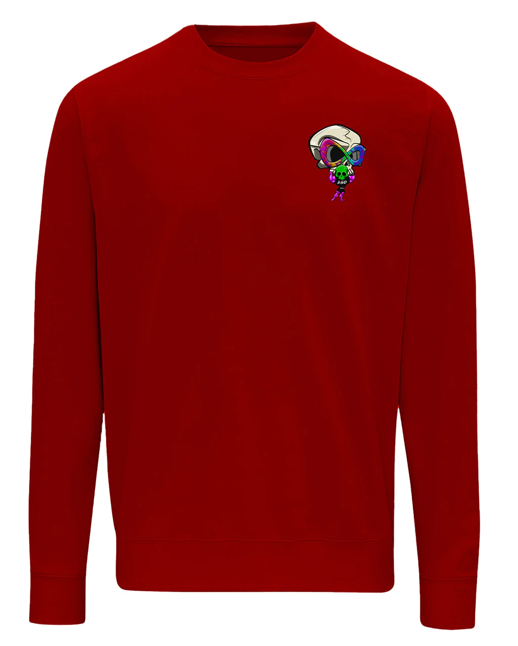 Red ASD Mental Health Awareness Sweater By Unsubtle Skulls