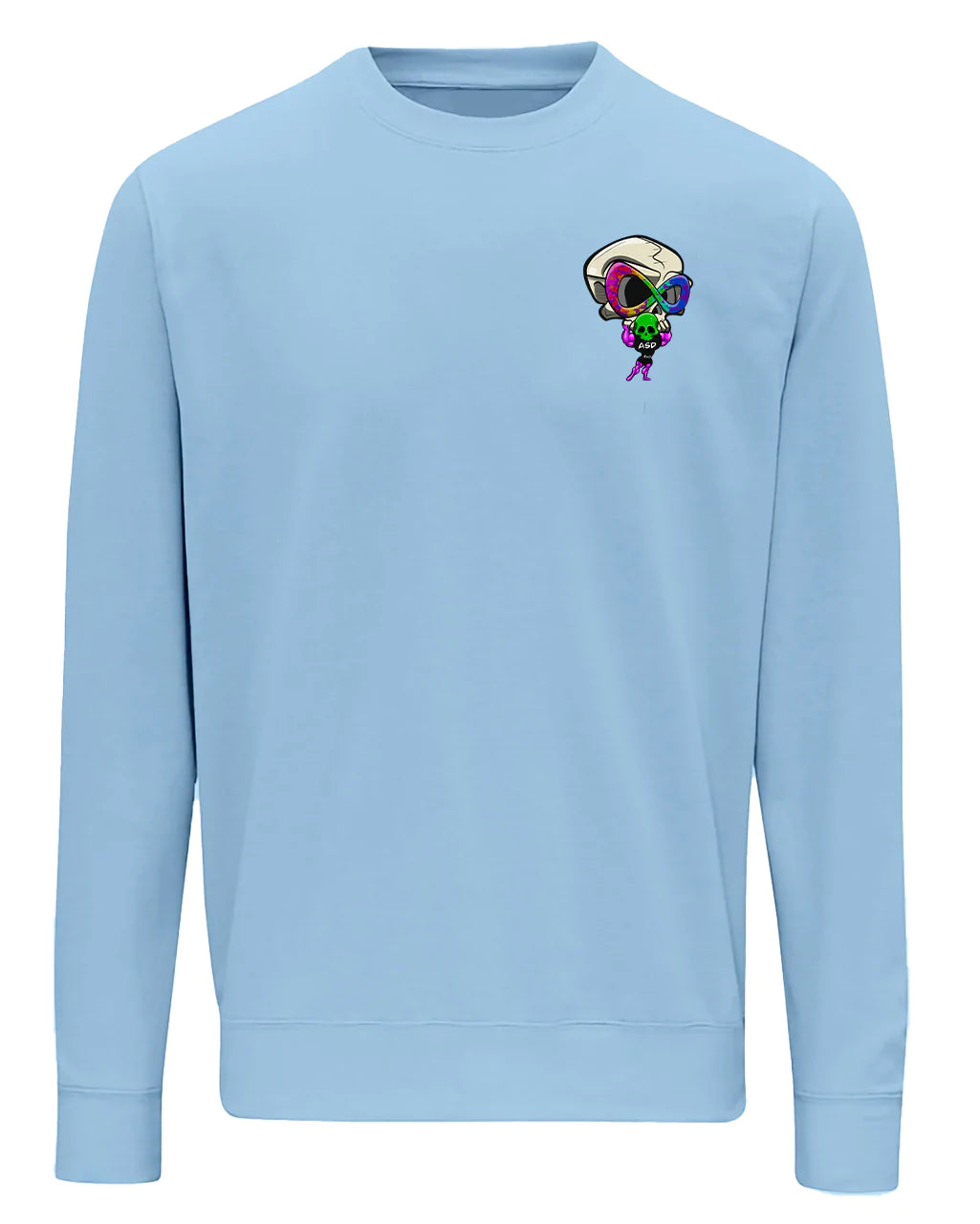 Sky Blue ASD Mental Health Awareness Sweater By Unsubtle Skulls