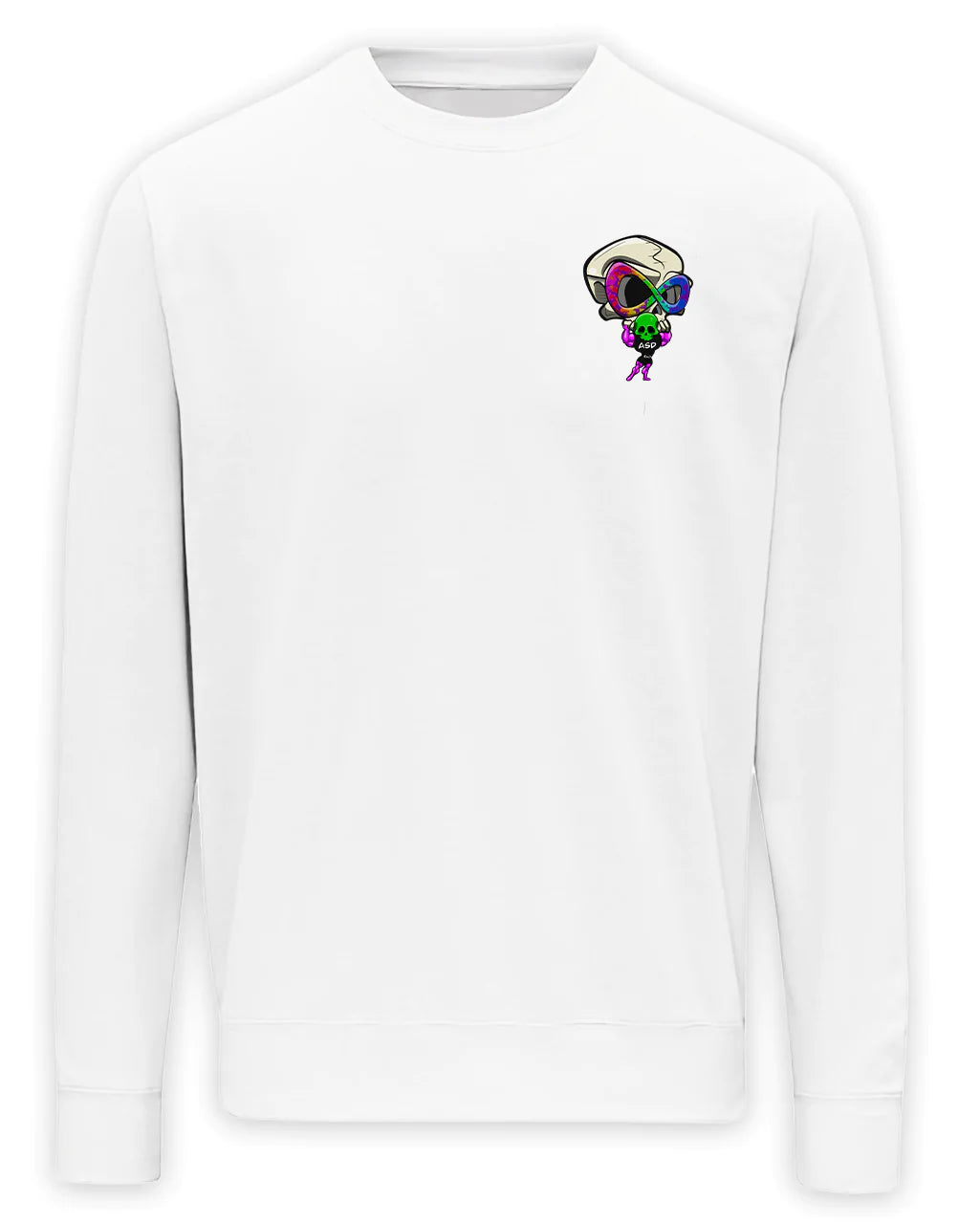 White ASD Mental Health Awareness Sweater By Unsubtle Skulls