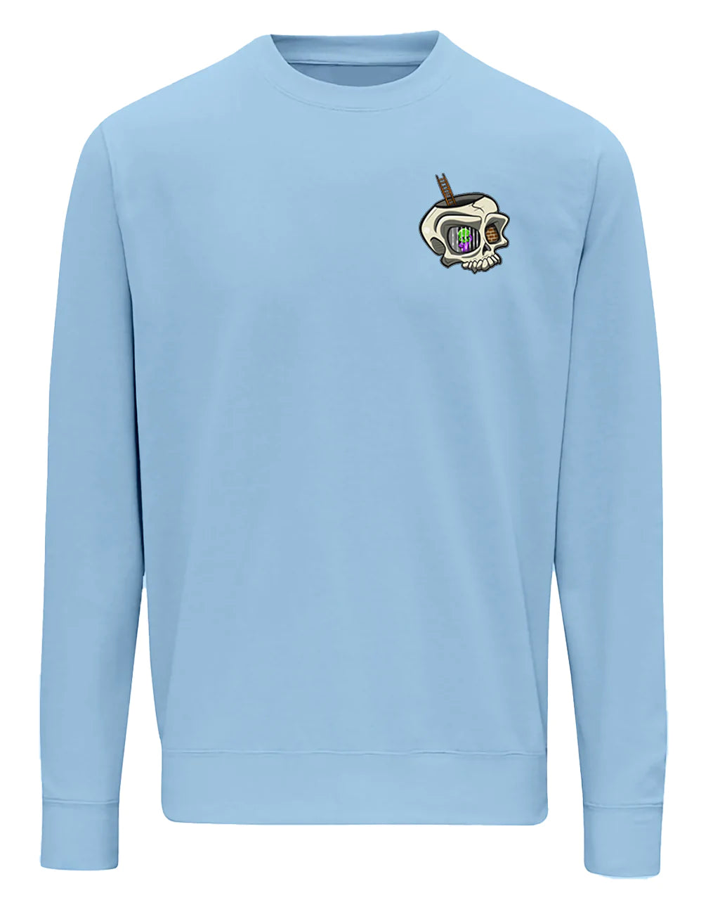 Sky Blue Anxiety Mental Health Awareness Sweater By Unsubtle Skulls